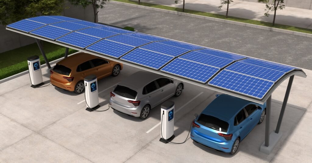 Solar Stations Empower the Electric Vehicle